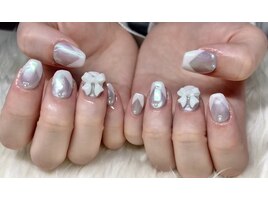 リボンネイル☆韓国ネイル