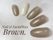 ブラウン(Brown.)/シンプルネイル