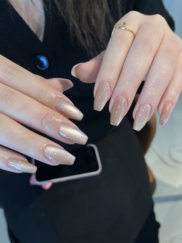 ブリスネイル うるま店(Bliss. nail)/マグネット&長さだし ワンカラー
