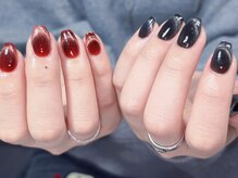 ダイアモンドネイルスタジオ 新宿店(Diamond Nail Studio)/マグネットフレンチ＋混色
