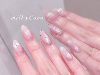 ミルキーココ(milky Coco)の写真/沢山のパーツで指先を華やかに♪他にはないパーツやカラーで人と被らないオリジナルデザインをご提案☆