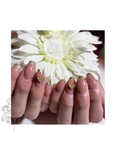 ジャスミン(jasmine)/ガラスフレンチネイル