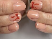 ネイルマムジジ(nailmum jiji)/リボン ワンカラー アート