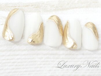 ラグジュアリーネイルズ カワグチ(Luxury Nails Kawaguchi)/ニュアンス*うねうねミラー