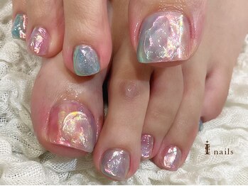 アイネイルズ 渋谷店(I nails)/カラフルメタルフット¥9480