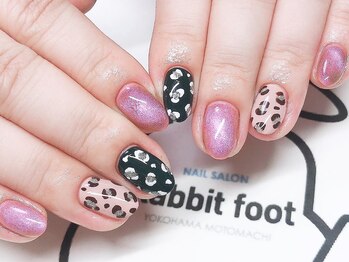 ネイルサロン ラビットフット(Rabbit foot)/ヒョウ柄8980円