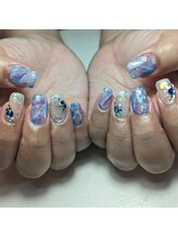 オリ('oli)/大理石ネイル