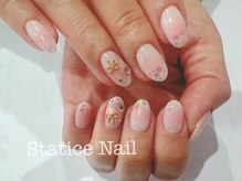 スターチス ネイル(Statice Nail)/チークネイル×リボン