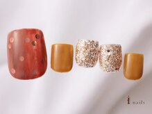 アイネイルズ 吉祥寺店(I nails)/くすみピンクホログラムフット