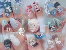 渦の雰囲気（3Dネイル[池袋/長さだし/持ち込み/3D]※事前連絡必須）