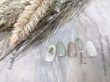 キキネイル たまプラーザ店(kikinail)/8月定額A シェル　夏ネイル