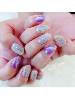 リッシュ ドゥ(RICHE deux)/チェック×葡萄