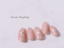 ネイルサロン ハートフルキー(Heartful key)/オーロラフィルム¥8000