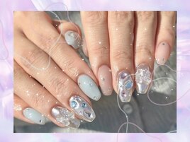 ＊リボン×宝石ネイル＊