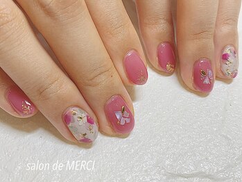 サロン ド メルシー(Salon de MERCI)/押し花ネイル☆