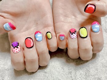 ティーエス ネイル ガーデン(T.S Nail Garden)/カラフルポップデザイン