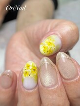 オリネイル 西荻窪(OriNail)/マグネットネイル×ミモザネイル