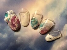 オズ ネイルアンドアイ(OZ NAIL&EYE)/マーブル× オーロラ
