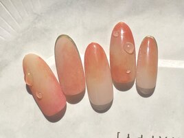 フレッシュ桃ネイル