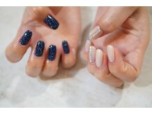 オブヘア ジユウガオカ(of HAIR jiyugaoka)/左右ちぐはぐネイル