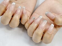 エヌモード ネイルサロンアンドスクール(N-mode)/ガラスフレンチ☆韓国ネイル♪