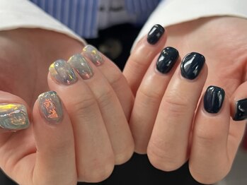 こゆび/アシメデザインネイル