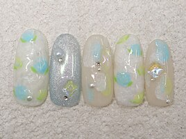 4月の新作804e3水色ローズ