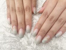 エムスラッシュ ネイル センター北店(M.SLASH)/パラジェル 淡めグリーン