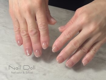 ネイルドール(Nail Doll)/シェルラメフレンチ