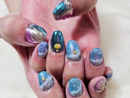 海 ネイル シェル