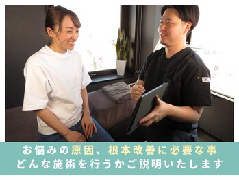 ヤマピー整体 北24条(YAMA-P整体)/iPadでお悩みの改善策を説明