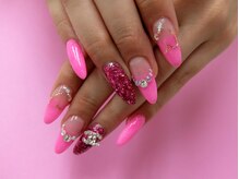 ネイルサロンミキ 横浜(MIKI)/ハート　パーツシャネルスカルプ