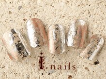 アイネイルズ 町田店(I nails)/塗りかけきらきらフィルム6480円