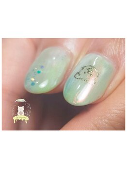 ポ ミニヨン(Pot mignon)/推し活緑ネイル