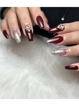 ボルドーnail