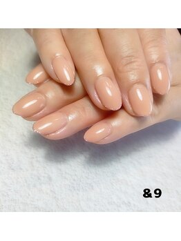 アンドナイン(&9)/ワンカラー+ラメライン