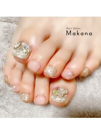 キラキラ＊フットネイル
