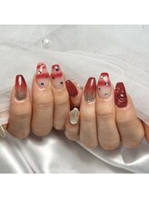 冬/赤/ストーン