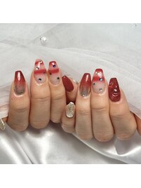 冬/赤/ストーン