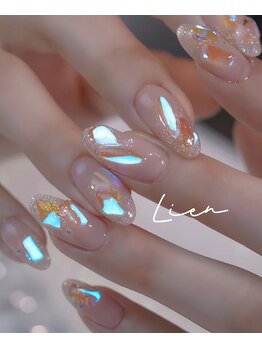 Lien nailsalon【長さだし専門店】パラジェル・フィルイン導入/キラキラ氷ネイル