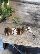 ネイルサロン リスタ(Rista)/アニマル ミラー ニュアンス