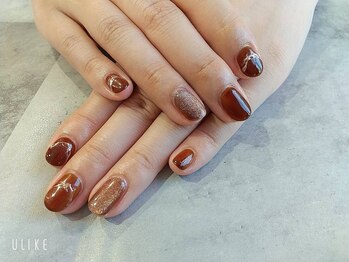 朱花 プルバイシュカ(fle by 朱花)/秋ネイル♪