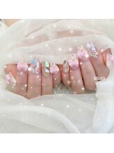 リンドネイル バイ モカ アンド ララ(Lind nail by moca and LaLa)/リボンネイル