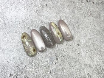 プリュム(Plume)/☆ひまわりネイル