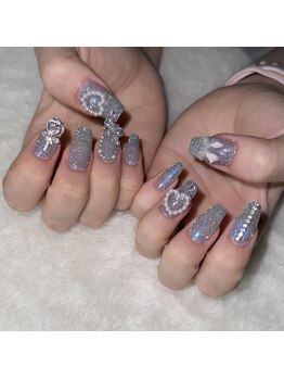 ナツネイル(natsu'nail)/オーロラ×フラッシュ×パーツ