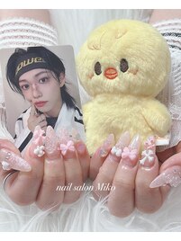 ピンク　リボン　スカルプ