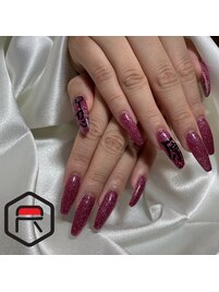 ワンカラー＋1本アート