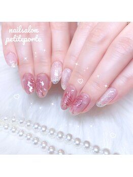 プティポルト(petite porte)/ちゅるん蝶々×キラキラネイル