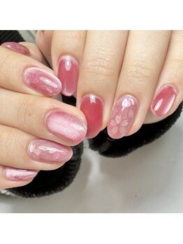 リーゾス(RISUS)/桜マグネットネイル