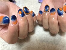 デューネイルスタジオ(dew nail studio)/ブルーオレンジニュアンス